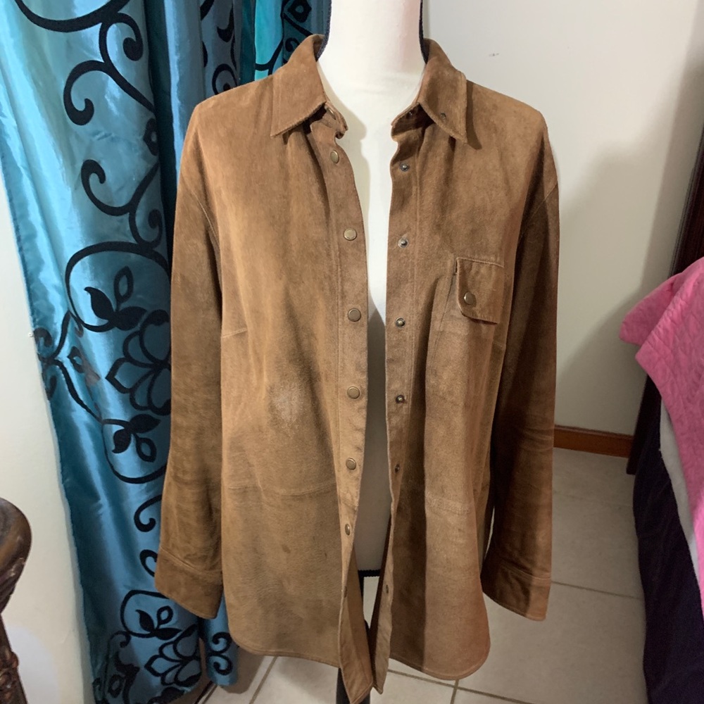 100% Suede Shirt Jacket